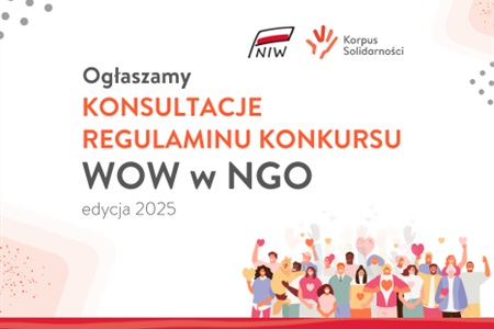 Konsultacje regulaminu konkursu "WOW w NGO. Edycja 2025"