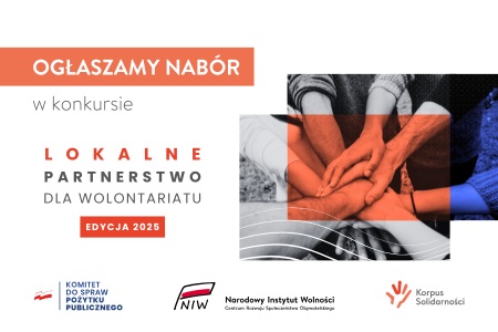 Ogłoszenie o naborze w konkursie Lokalne Partnerstwo dla wolontariatu edycja 2025