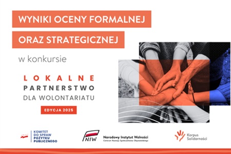 Wyniki oceny strategicznej i formalnej w konkursie Lokalne Partnerstwo dla wolontariatu edycja 2025